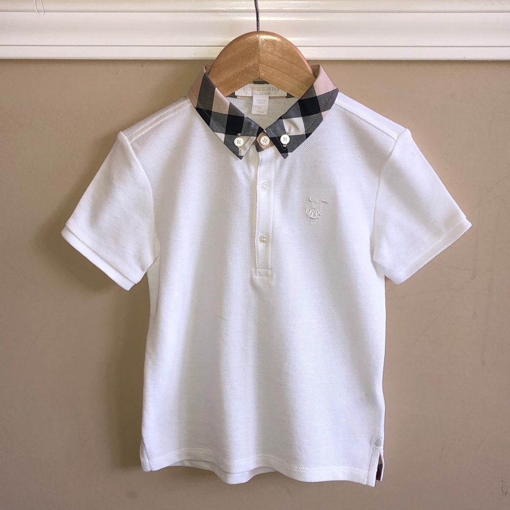 Burberry Mini William Check Polo, Size 3Y.